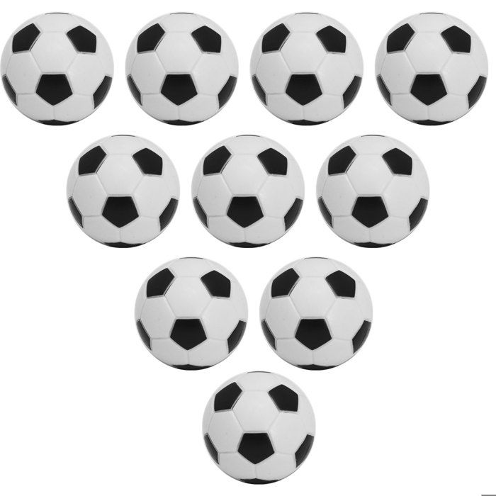 eyepower Balles Baby Foot ensemble de 10 pièces | balle en plastique dur antidérapant 36mm 24g | ballons de football en miniature...