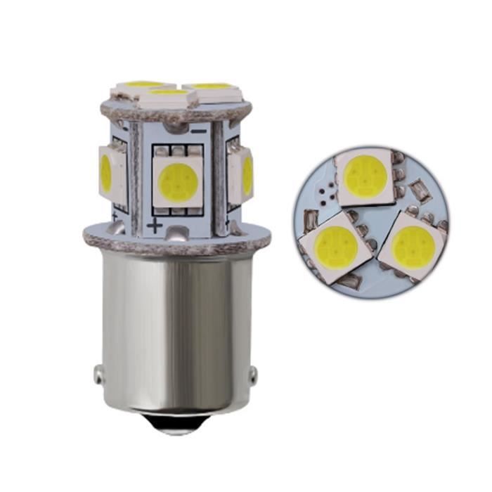 Rouge 12V 1156 -10 pièces 24V 12V S25 1156 BA15S voiture phare camion LED ampoule Auto DRL clignotant feu de stationnement de secour