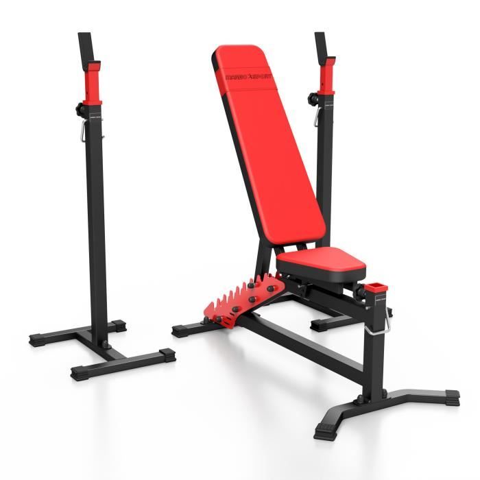 Marbo Sport Set MS10 - Banc de musculation réglable des deux côtés MS-L102 + 2 supports d'haltères multi-niveaux MS-S101