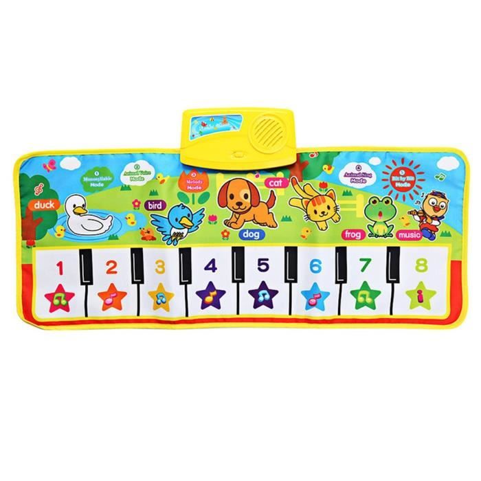 Tapis d'éveil,OCDAY 71X28cm bébé anglais Musical Piano musique tapis bébé enfants tapis de jeu couverture éducatif - Type 71X28cm