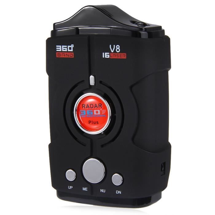 détecteur de radar - laser wagons vitesse v8 avertissement 16 groupe vocal auto - 360 degrés, système de contrôle de la vitesse