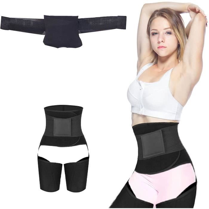 Ceinture Abdominale Femme,3 en 1 Waist Trainer pour Femme et Homme,Corset Minceur Ventre Plat Minceur Cuisse Butt Lifter(2XL/3XL)