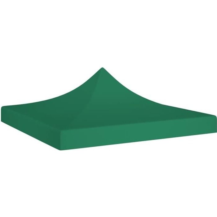 Toit de tente de réception Professionnel - Toile de Tonnelle 3x3 m Vert 270 g-m² Pour Extérieur Terrasse Jardin Patio &2591