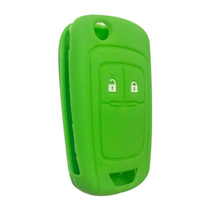 Coque clé,Clé à clé pour Opel Insignia Vauxhall En Silicone, etui à clé pour Buick Regal Lacrosse, Encore Excelle - Type green