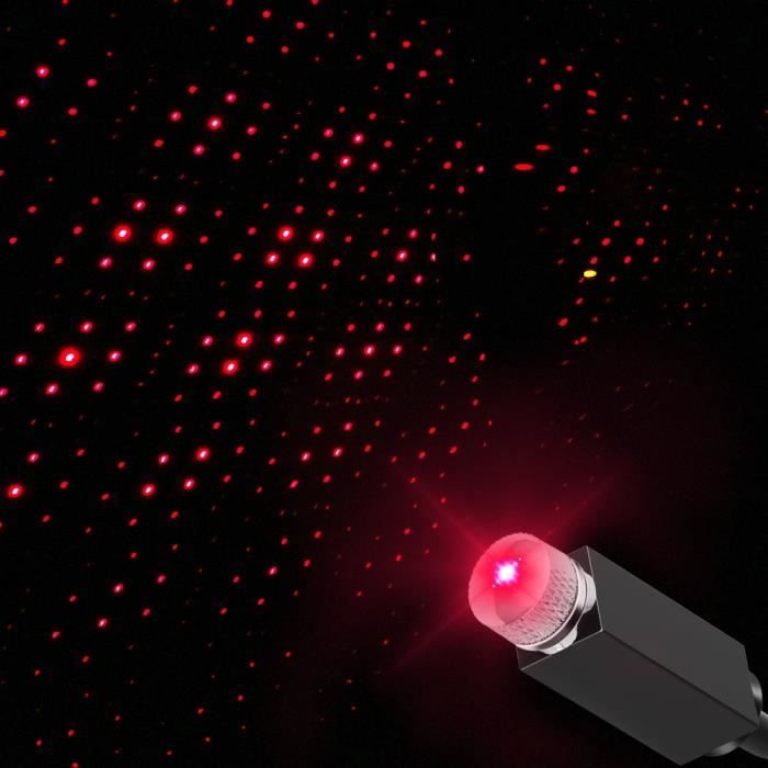 Accessoires auto intérieurs,Projecteur LED d'étoiles de toit pour voiture, pour Peugeot 3008 208 308 508 408 2008 307 - Type Rouge