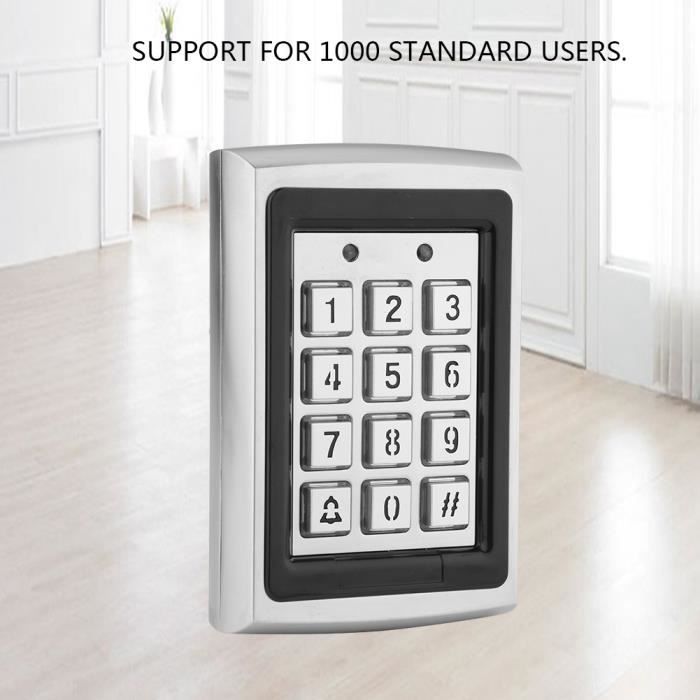 Clavier De Contrôleur D'accès De Porte De Carte De RFID Avec Le Contrôle D'accès De Porte De Sécurité De Contre-jour-HX
