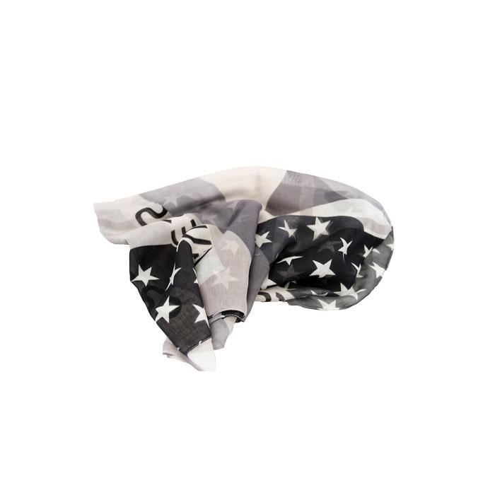 Guess Echarpe Homme Casual Country Drapeau Noir