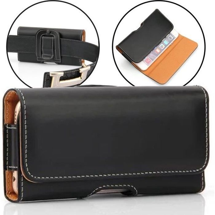 Housse iPhone SE 2 (2020)/ iPhone 11 Pro Coque Luxe PU Cuir Housse Clips de Ceinture Étui