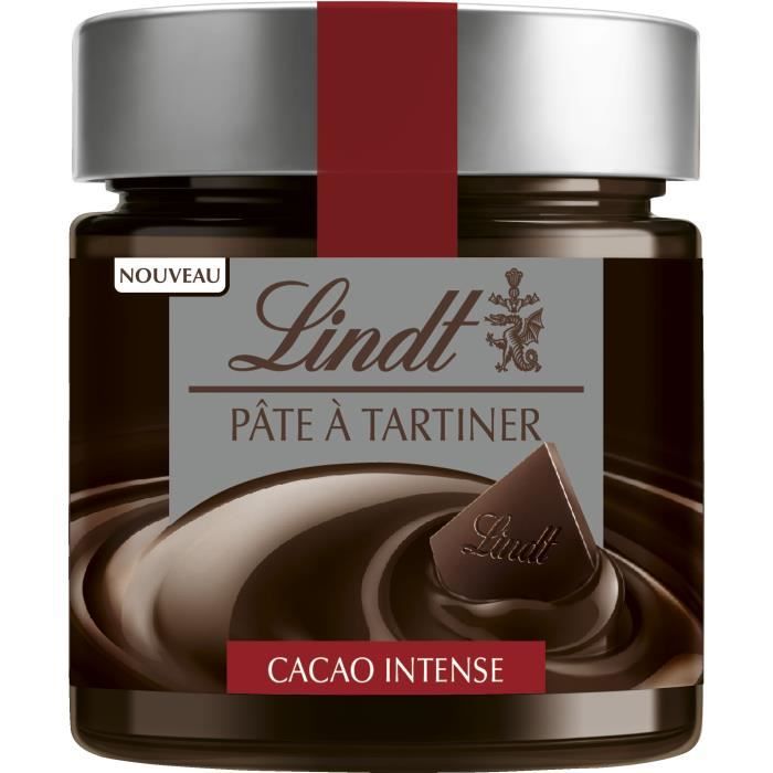 LINDT Pate à tartiner Chocolat Noir Cacao Intense sans huile de palme