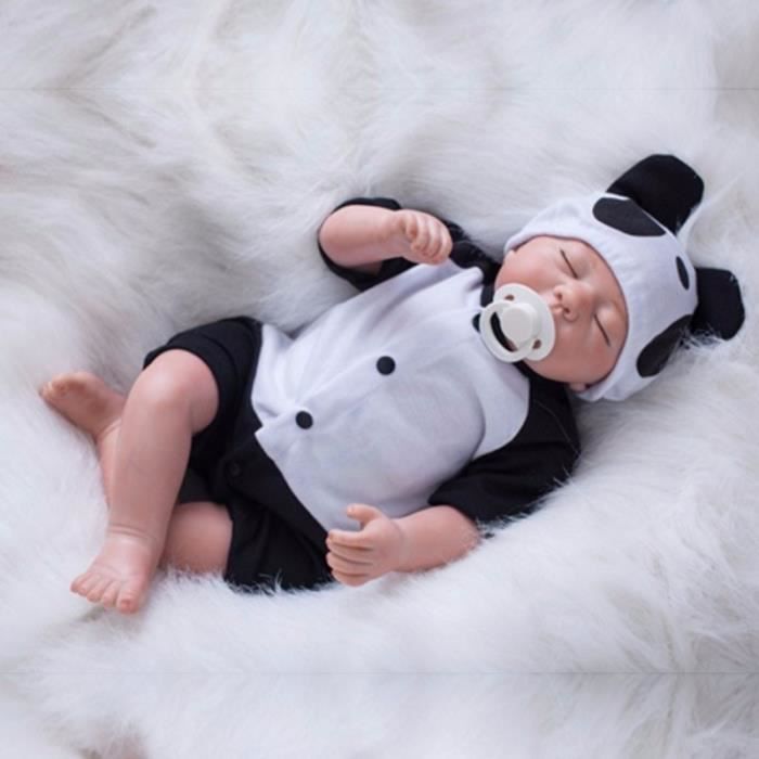 20 pouces Panda Silicone Reborn poupées Bebe Reborn réaliste bébé poupée Reborn jouets Brinquedos bébé poupées en tissu