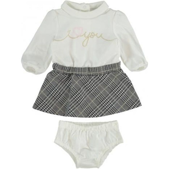 Guess Robe Bébé Fille A84K11 DRESS Blanc (rft) - Taille - 24 mois