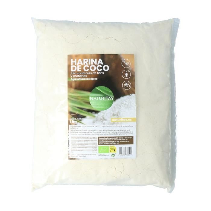NATURITAS - Farine de noix de coco bio sans gluten 1 kg