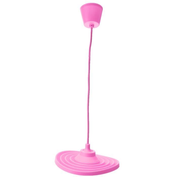 NEUFU E27 Abat-jour en silicone suspension plafonnier pour edison globe (sans ampoule) Rose