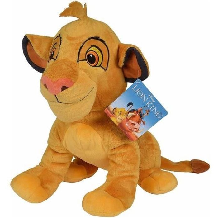 Grand Peluche Disney - Simba Roi Lion 50 Cm - Doudou XL Licence Enfant - Animaux
