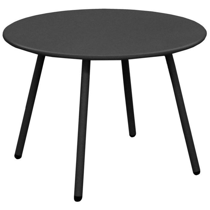 Table basse jardin ronde en acier Rio 50 cm Graphite