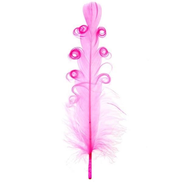 Plume tortillons rose (x6) REF/3884