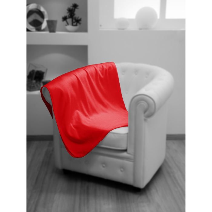 SOLEIL D'OCRE Couverture Polaire 220x240cm ROUGE
