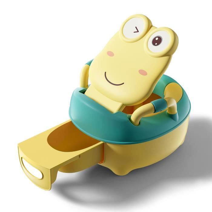 UISEBRT Pot pour Enfants WC Siège de Toilette pour Tout-petits avec Poignées pour Bébé Entraînement des Toilettes Classique-Jaune
