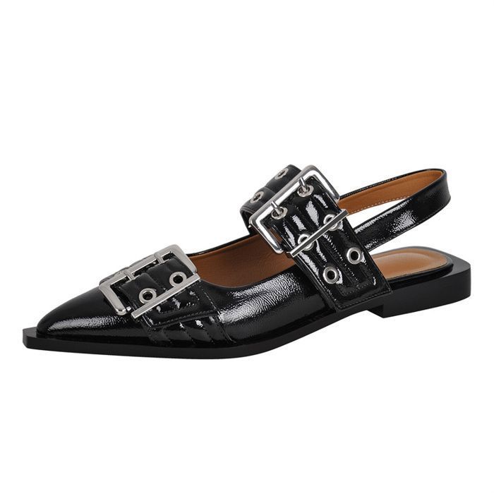 Ballerines Plates Noires Erynn Neuves – Taille 40, étiquette D'origine