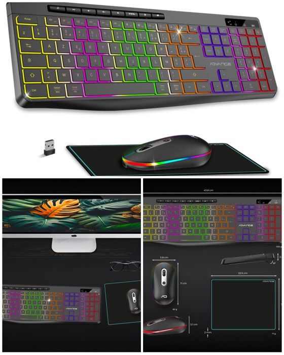 Clavier sans fil - R-TYPE - AZERTY - Compatible Windows et Mac - 10 ...