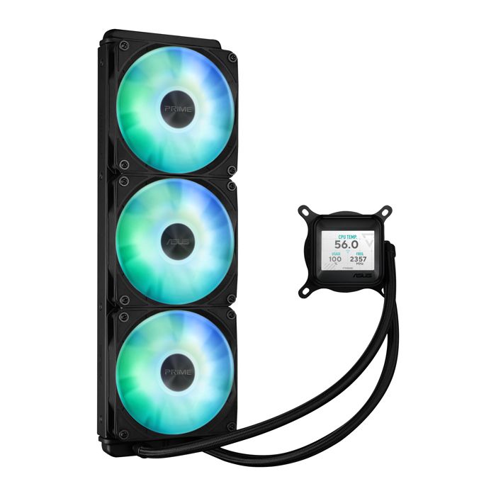 Refroidisseur liquide – ASUS – Prime LC ARGB LCD – Écran LCD 23 pouces – Pompe Asetek – Ventilateurs ARGB