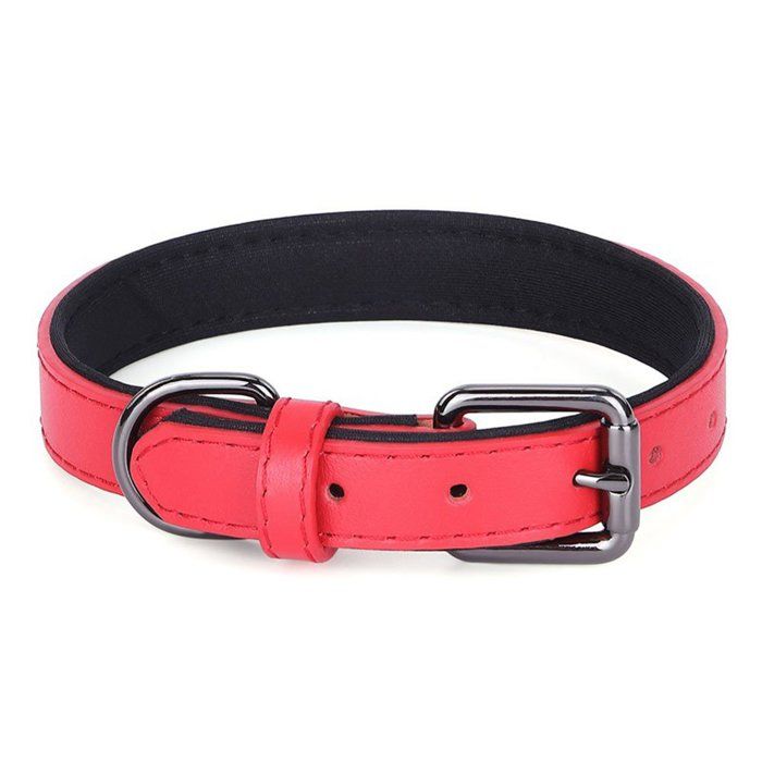 Comparer les prix de Collier pour chien en cuir souple et rembourré, respirant 2.0*40CM