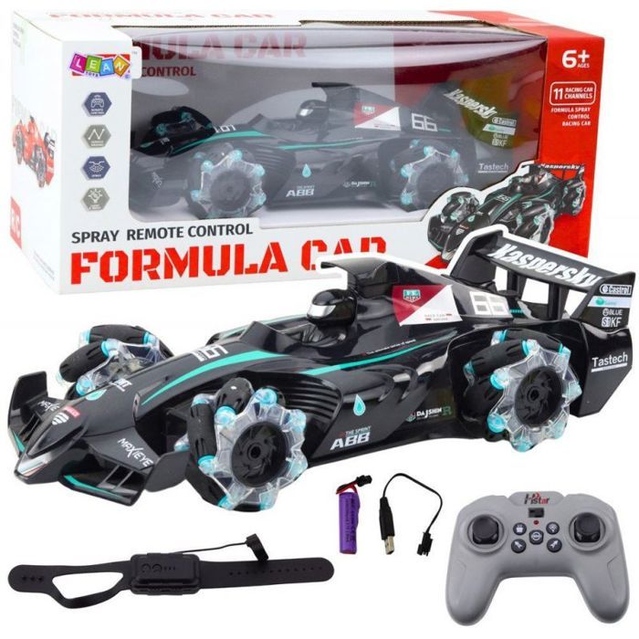 Véhicule radiocommandé - LEANTOYS - Voiture de sport - Effet fumée - 24 G - Noir