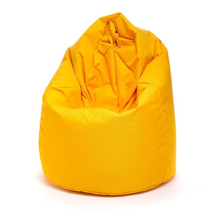 Sako Pouf Poire Extérieur Pouf Chambre Enfant Tissu Imperméable Fauteuil L 70x110cm Jaune Ecopuf