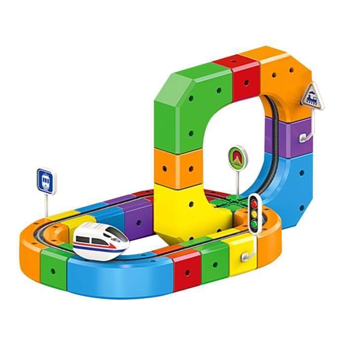 Circuit De Train Magnétique électrique 156 Pièces - Construction Flexible 3D, Défie La Gravité | Jouet éducatif Pour Enfants 3-8 Ans