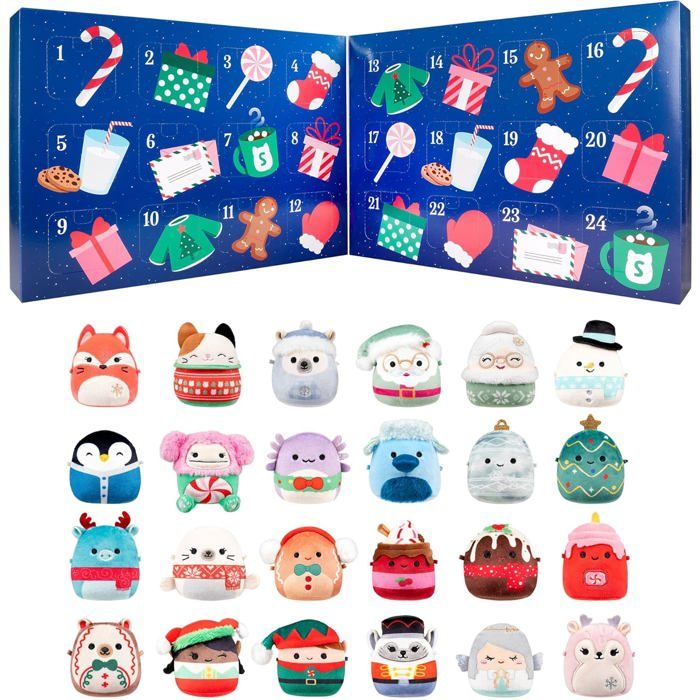 ®TONLRGY Calendrier de lAvent Micromallows Squishmallows de 24 jours avec jouets