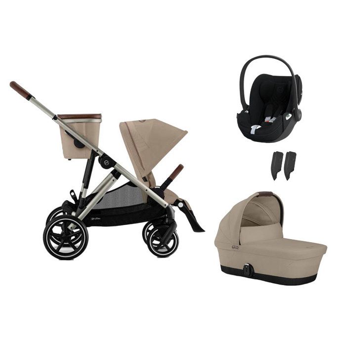 CYBEX - Poussette Trio Gazelle S + Cloud T + Nacelle Almond Beige