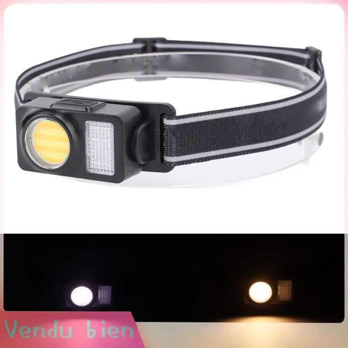 Garosa phares de course en plein air Lampe Frontale Rechargeable USB avec Bande pour la Pêche de Nuit le Cyclisme sport camping