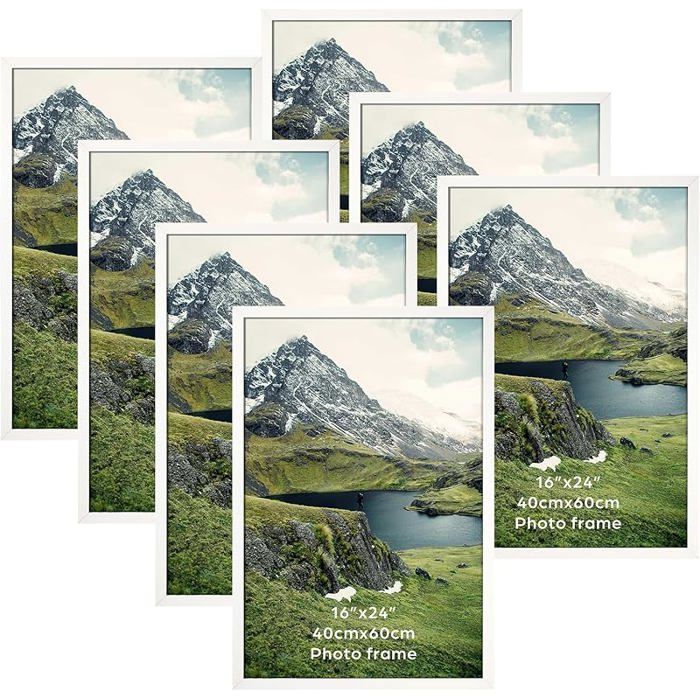 Cadre 40x60 cm + blanc en aluminium + lot de 7 - Photo affiche puzzle 40X60CM CADRE PHOTO