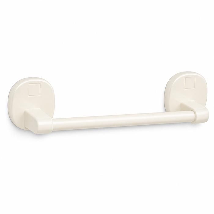 Porte-serviettes mural pour rangement - 30 cm fixation à ventouse blanc crème