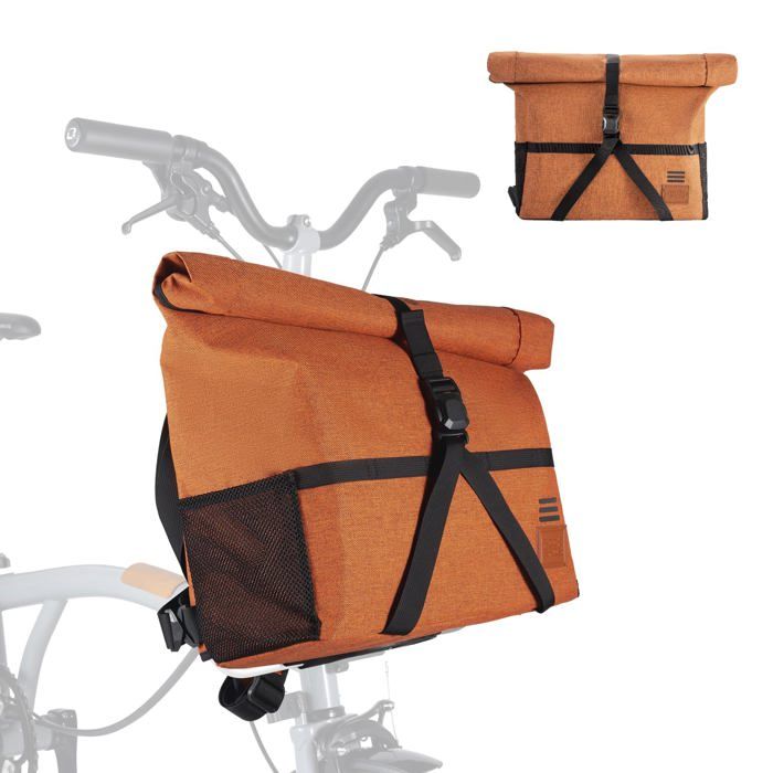 Sacoche de Guidon pour Vélo Pliant Brompton Sac de Panier Extensible 8-10L Sacoche Avante de Vélo Amovible avec ange SAC DE SPORT