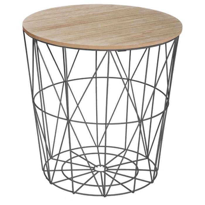 Table dappoint Kumi noir D40cm - Atmosphera Créateur dintérieur
