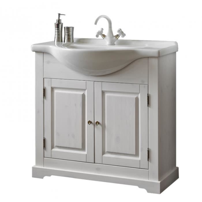Meuble Sous Vasque 85 X 35 X 81 Cm Romantic Blanc Achat