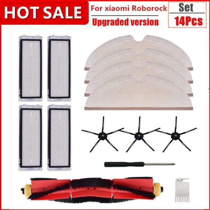 Brosse Principale Brosse Latérale Noir Filtre HEPA Pour Xiaomi Roborock - Foto 9