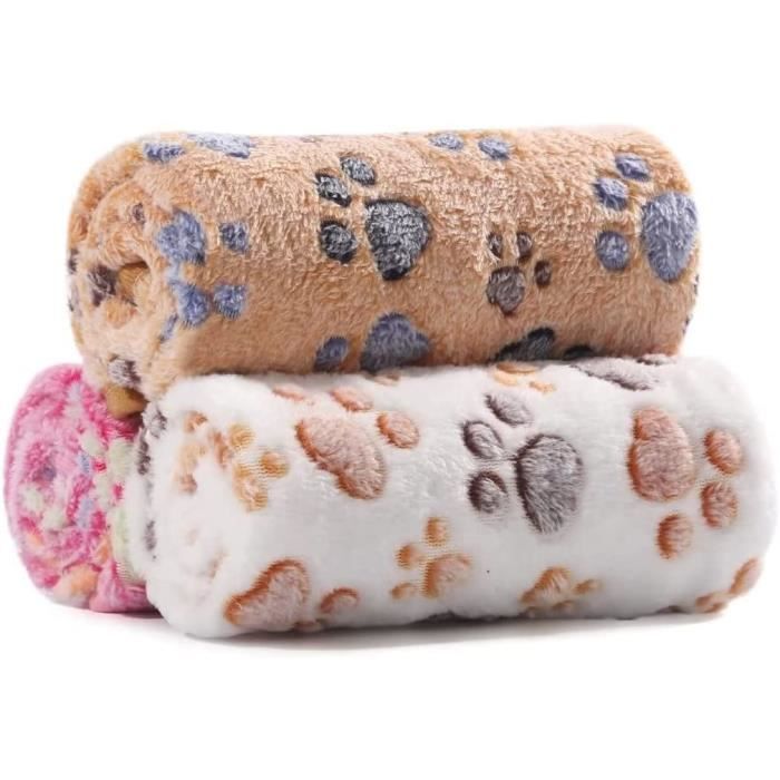 Couverture pour Chien - Non spécifié - Lot de 3 - Polaire corail - Lavable - Douce et confortable