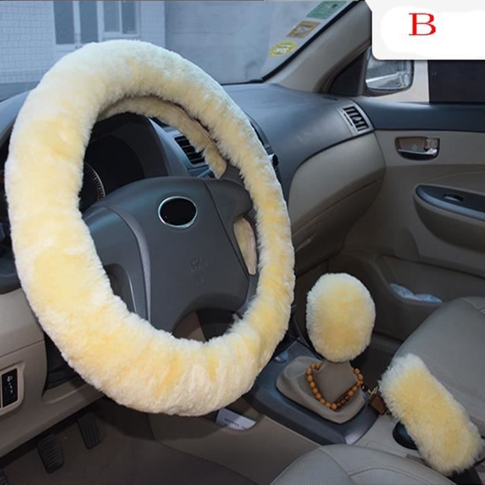 LONTG Housse de Volant Voiture Universel Couvre Volant en Peluche Souple Anti-d/érapant Cache de Volant Elastique Confortable Couverture Protecteur de V/éhicule Chaud Convenable pour Automne Hiver