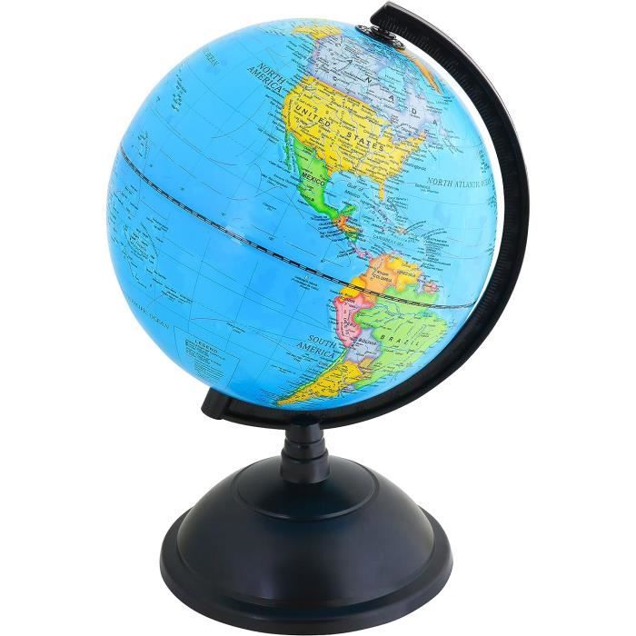 Globe Terrestre 20 Cm Exerz – Carte Politique En Français – Éducatif Et Décoratif Pour Enfants, École, Maison, Bureau