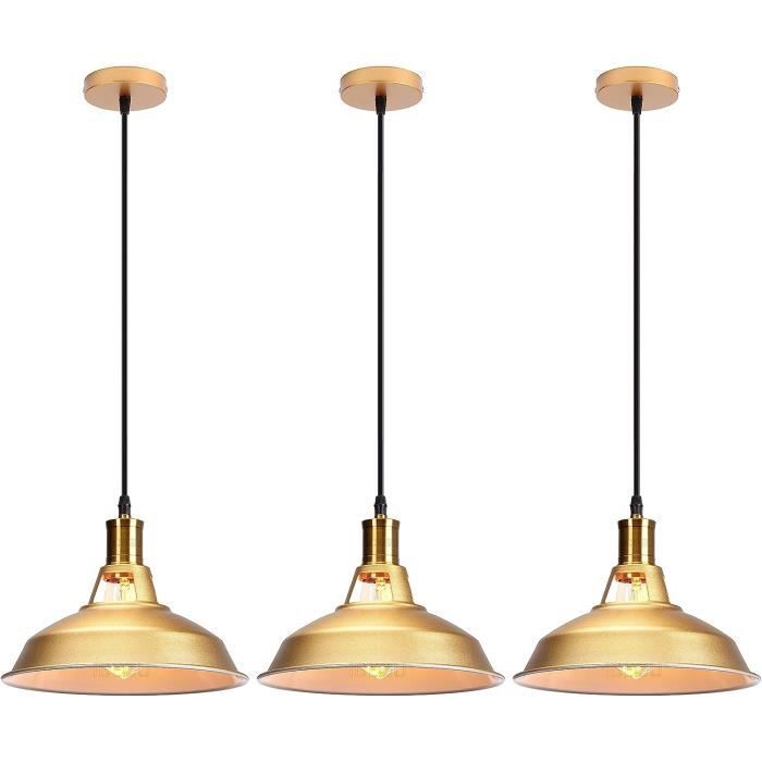 Zaku Lustre Suspension Vintage Industrielle Plafond Abat-jour En Métal
