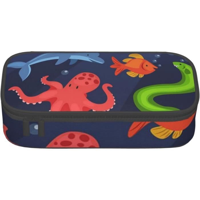 Trousse à Crayons Grande Capacité Avec Compartiments Multiples Noire~p138090907