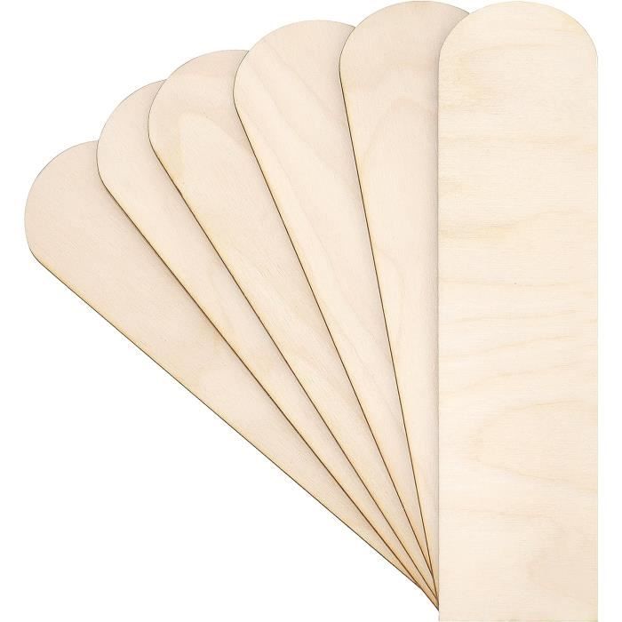 Lot de 72 marque-pages en bois vierges avec pompon coloré DIY - Marque Lot de 72 marque-pages en bois vierges avec pompon coloré DIY - Marque