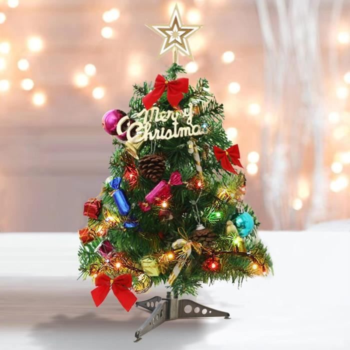 50 Cm Mini Sapin De Noel Artificiel,Petit Sapin De Noel Avec Guirlandes