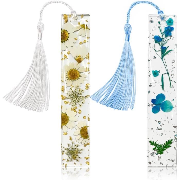 Marque-page de fleur avec pompon, Marque-page Personnalisable, Pour la