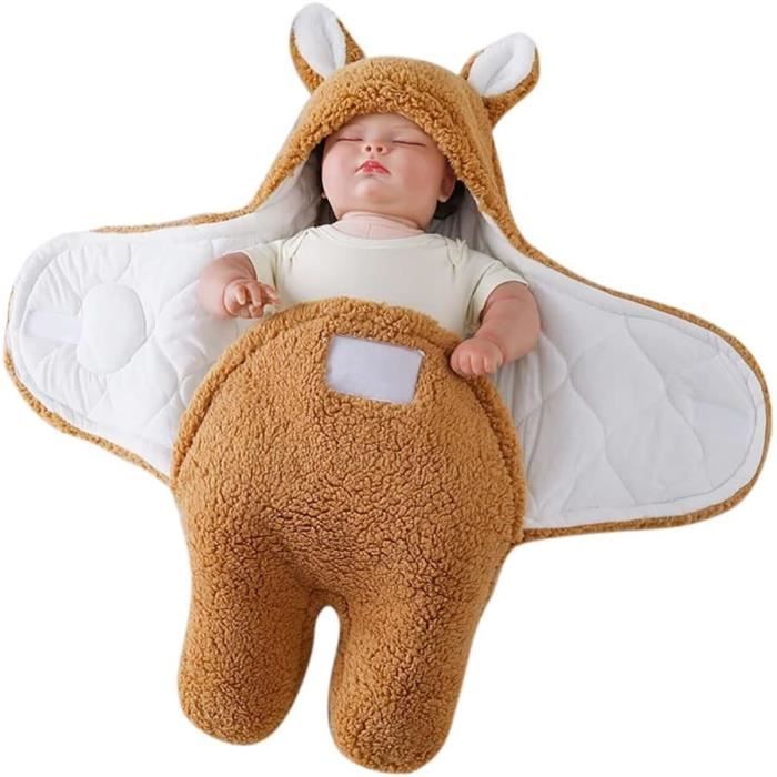 Couverture Emmaillotage Bebe Hiver Pour 0-12 Mois Gigoteuse Naissance Sac De Couchage Nouveau-né