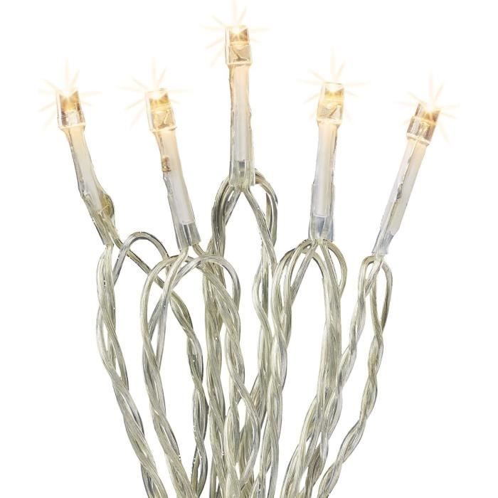 Lot De 10 Guirlandes LED 2 M – 20 Lumières Multicolores, Sur Piles Avec Minuterie – Décoration Intérieure/extérieure