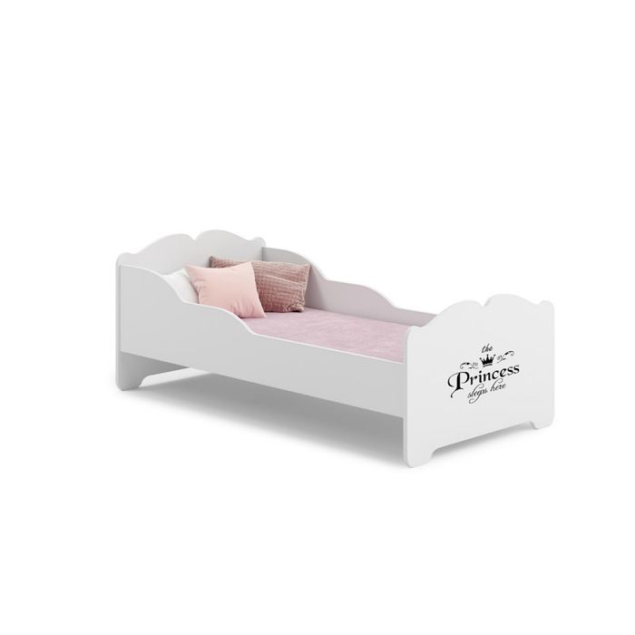 Lit enfant - 1001JOUETS - ANNI - 70x140 cm - Gris - Matelas inclus