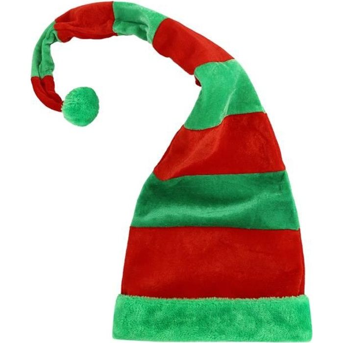 Bonnet Noël Adulte Chapeau Lutin de Noël Chapeau Lutin Elfe Noël Père Noël  Mère Noël Coiffure Décoration Déguisement Carnaval - Cdiscount Prêt-à-Porter